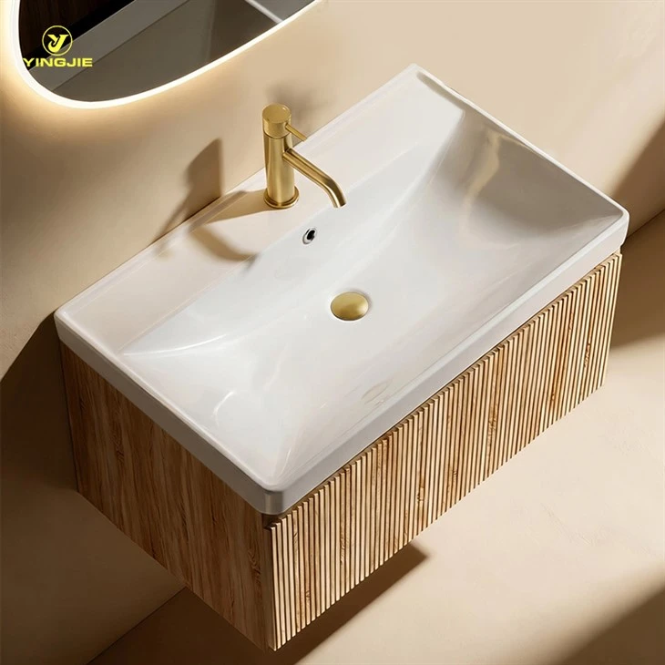 Lavoar dulap din ceramică integrat modern vitrificat